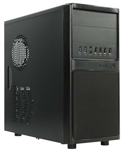 PowerCool Корпус S6012-2u3c-500w (Midi Tower, Черн., БП500Вт., 2*USB3.0, 2*USB2.0, 1*USB TypeC)