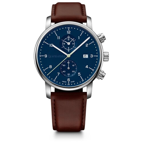 Наручные часы WENGER Часы наручные мужские Wenger Urban Classic Chrono 01.1743.125, серебряный