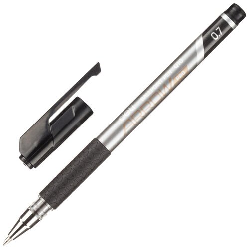 Ручка шариковая Deli. Arrow, цвет: черный, черные чернила, 0,7 мм, арт. EQ10-BK