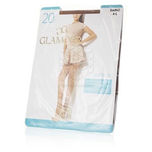 GLAMOUR Колготки женские GLAMOUR Edera 40 den, цвет загар (daino), размер 4