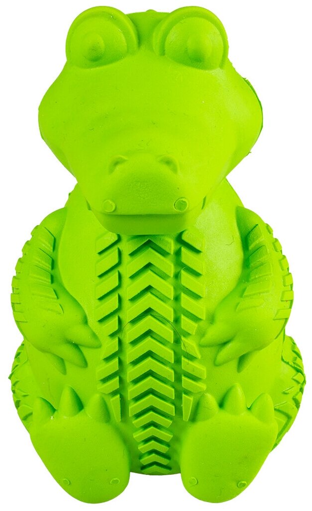 Игрушка для собак резиновая DUVO+ "Крокодил", зелёная, 7.5x9.5x12см (Бельгия)