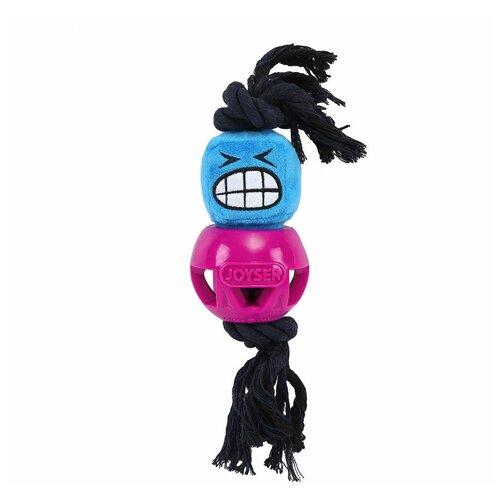 Игрушка JOYSER Cageball Funhead Jack для собак с резиновым мячом и пищалкой M розовый, 37 см