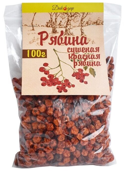 Сушеная красная рябина Дикодар 100 гр, натуральный товар, сбор 2024