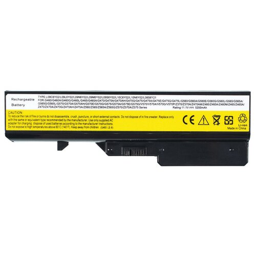 Аккумулятор L10M6F21 для Lenovo G570, B570e, G780, G560, G575, G565, G770 / 11,1V 5200mAh 58Wh аккумуляторная батарея для ноутбука lenovo ideapad g565 l10p6y22 48wh черная