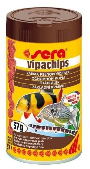 Корм для сомов и донных рыб Sera VIPACHIPS 100 мл 37 г - фотография № 9