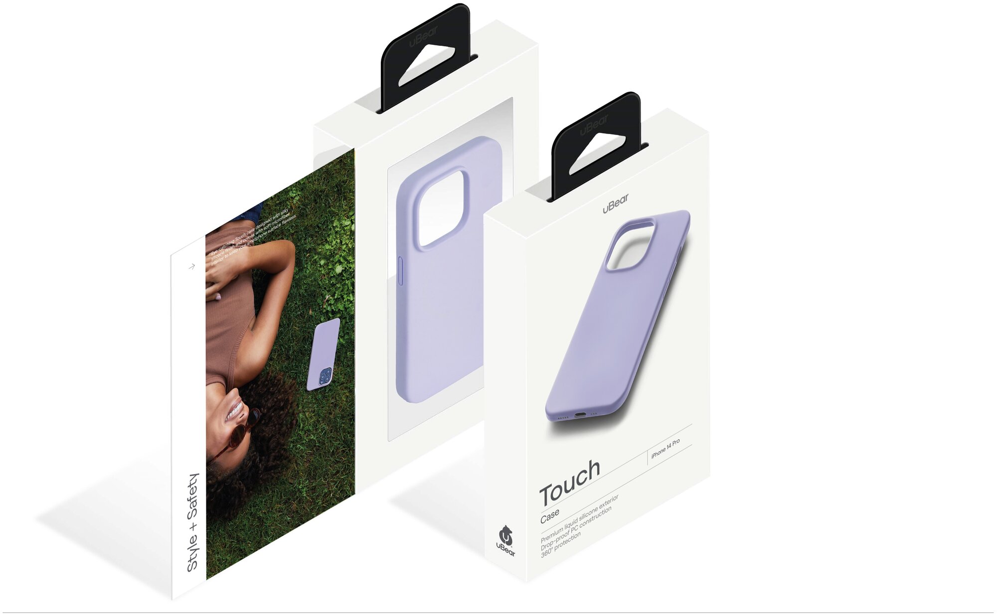 Чехол защитный uBear Touch Case для iPhone 14 Pro, силикон, софт-тач, фиолетовый