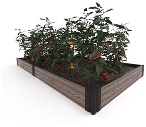 Готовый комплект <b>грядки</b> <b>из</b> <b>ДПК</b> Holzhof 2000х1000 мм, высота 150 мм Стильные и Практичные <b>Грядки</b> <b>из</b> Д