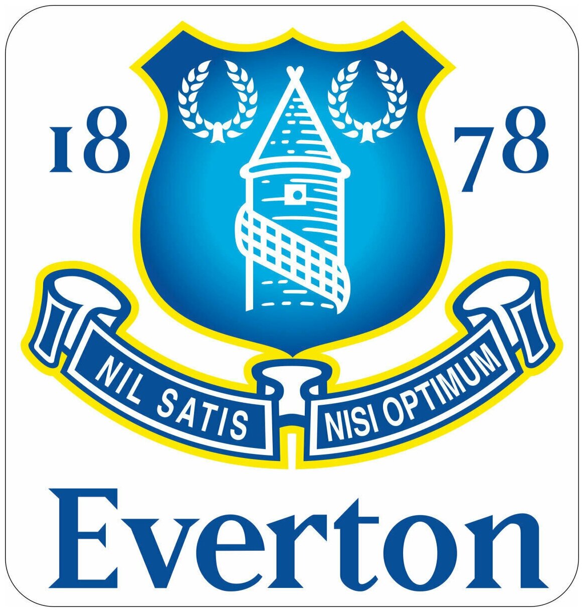 Наклейка виниловая цветная "everton"