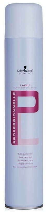 Schwarzkopf Professional лак для волос Professionnelle Laque Super strong hold, экстрасильная фиксация, Германия, 495 г, 500 мл