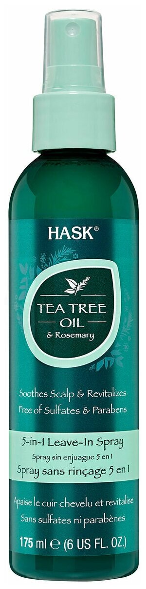 Спрей для ухода Hask Tee Tree Oil Rosemary 5-in-1 Leave-in Spray 175 мл 175мл