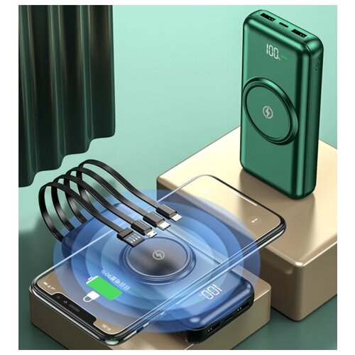 Внешний Аккумулятор с Беспроводной Зарядкой Wireless Fast Charging 10000 мАч 155000₽