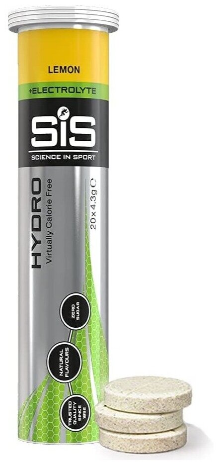 Изотоник SCIENCE IN SPORT (SiS) GO Hydro Tablet 20s 20 таблеток, Лимон