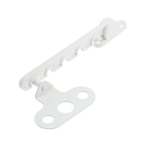 Ограничитель открывания пластиковый с металлическим оцинкованным держателем белый 407₽