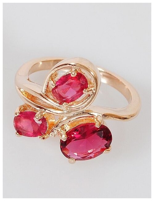Кольцо помолвочное Lotus Jewelry, корунд, размер 17, красный