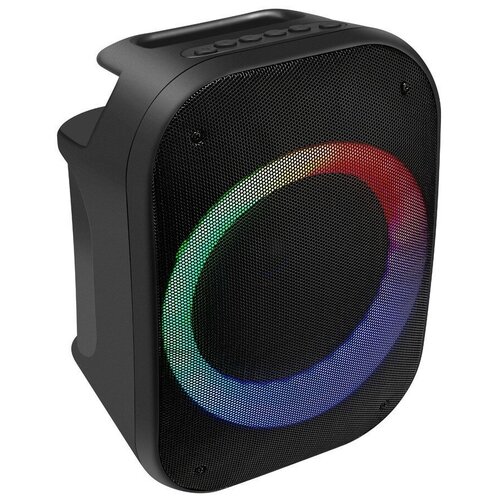 Портативная колонка Perfeo DISCO RING FM MP3 microSD USB AUX 20 Вт 3600 мАч черная 230000₽