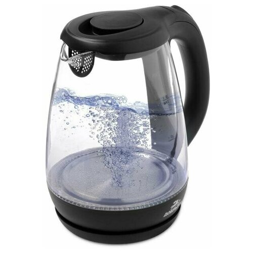 Чайник электрический Добрыня DO-1238B стекло 18 л 1800 Вт подсветка черный 259300₽
