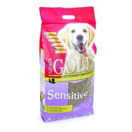 Сухой корм для собак Nero Gold Sensitive Turkey 23/13 с чувствительным пищеварением, с индейкой и рисом 12 кг.