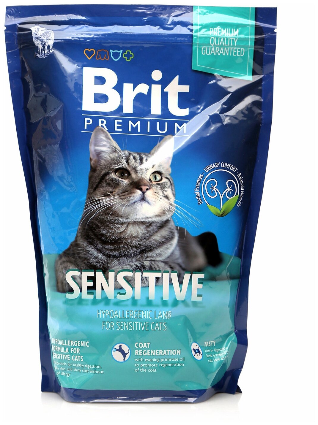 Сухой корм премиум класса Brit Premium Cat Sensitive с ягненком и индейкой для взрослых кошек с чувствительным пищеварением 0,8 кг - фотография № 6