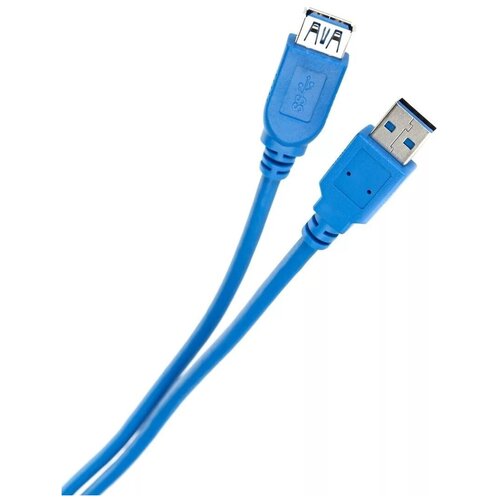 кабель aopen usb usb acu201 прозрачный Удлинитель Aopen USB - USB (ACU302), 1.8 м, синий