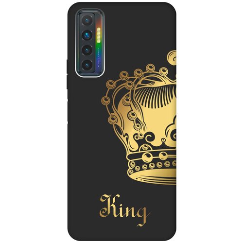 Матовый чехол True King для Tecno Camon 17P / Техно Камон 17Р с 3D эффектом черный силиконовый чехол с принтом true princess для tecno camon 17p техно камон 17р