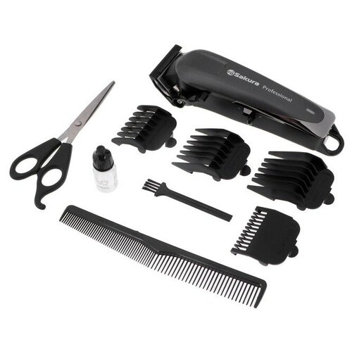 Машинка для стрижки Sakura SA-5179BK Professional 3-12 мм 4 насадки АКБ220 В серая 249800₽
