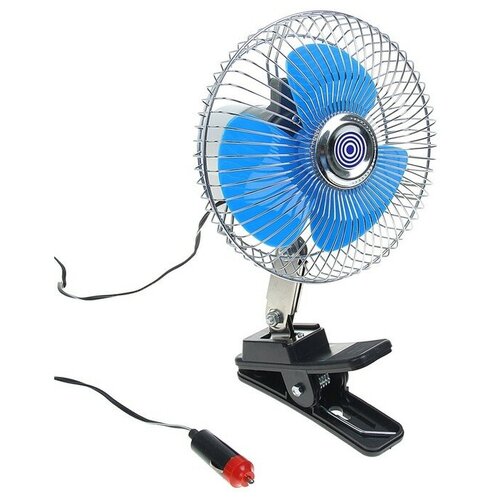 Вентилятор салона на прищепке 12 В провод 12 м d19 см 306400₽