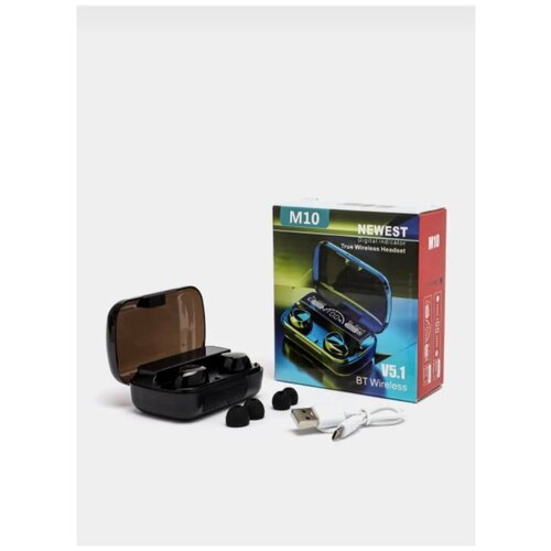 Беспроводные Bluetooth-наушники с отпечатком пальца Спортивные наушники с Кейсом Повербанк Гарнитура беспроводная Черные 180000₽