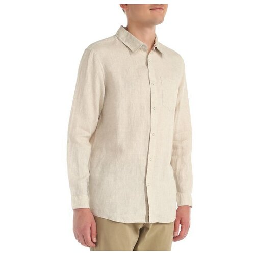 Рубашка Maison David, размер 3XL, светло-бежевый рубашка maison david размер 3xl светло коричневый