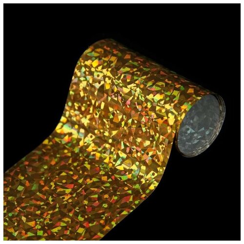 Переводная фольга для декора «Абстракция», 4 × 50 см, цвет золотистый