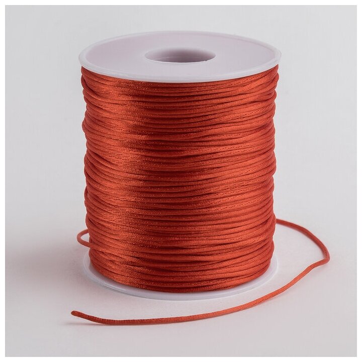 Шнур нейлоновый на бобине d-1мм L-100м цвет красный