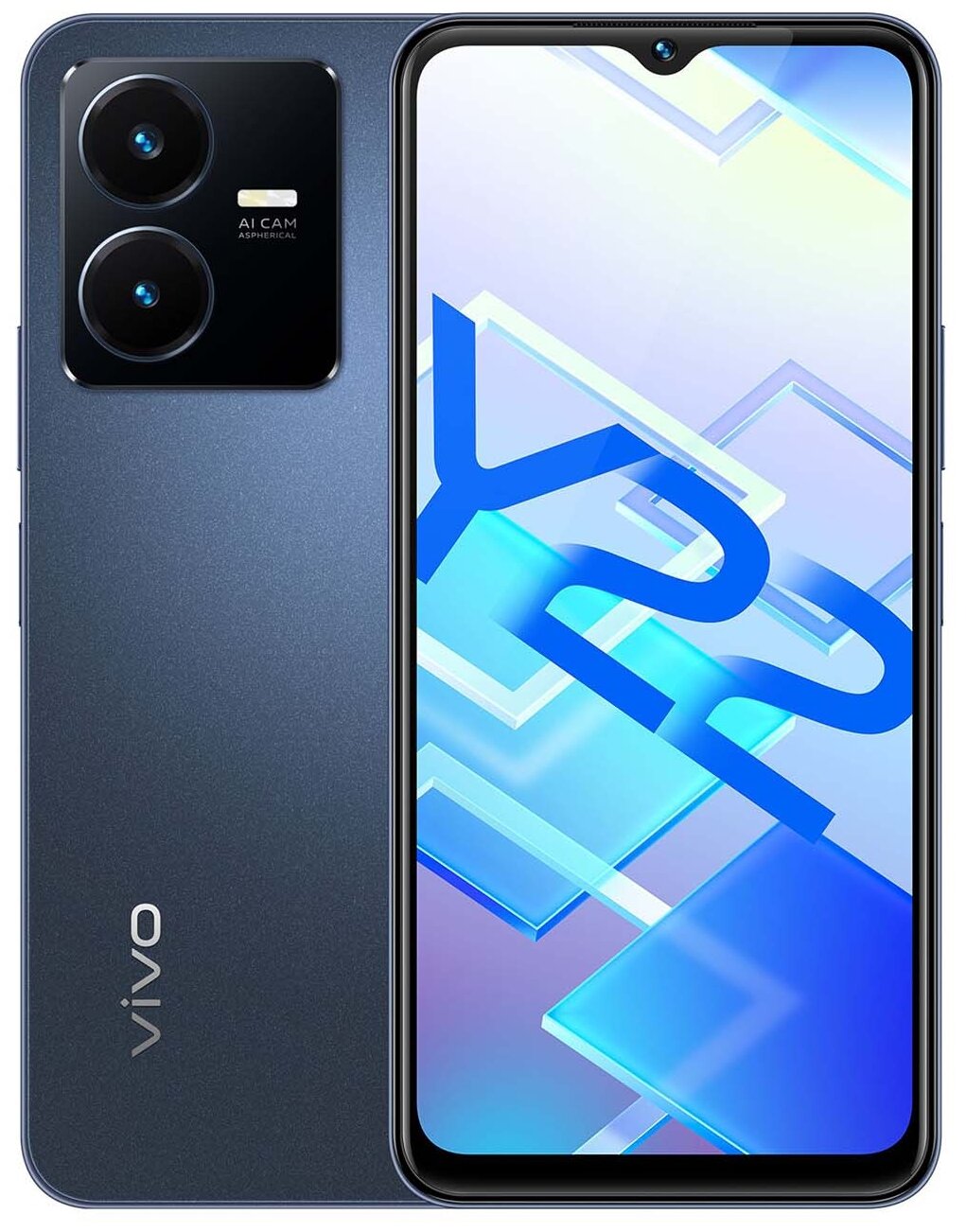 Смартфон vivo Y22 4/64 ГБ, синий космос