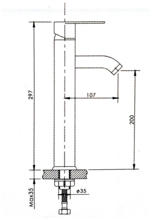 Смеситель для раковины Haiba HB11811, высокий - фотография № 4