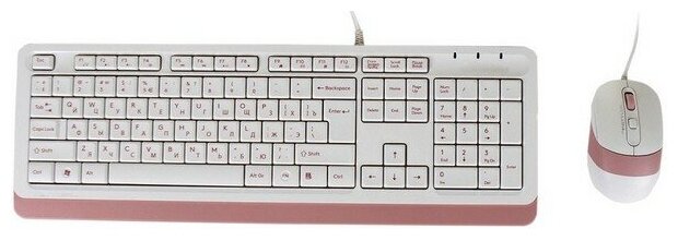 Наборы клавиатура + мышь A4TECH Fstyler F1010 Белый/розовый