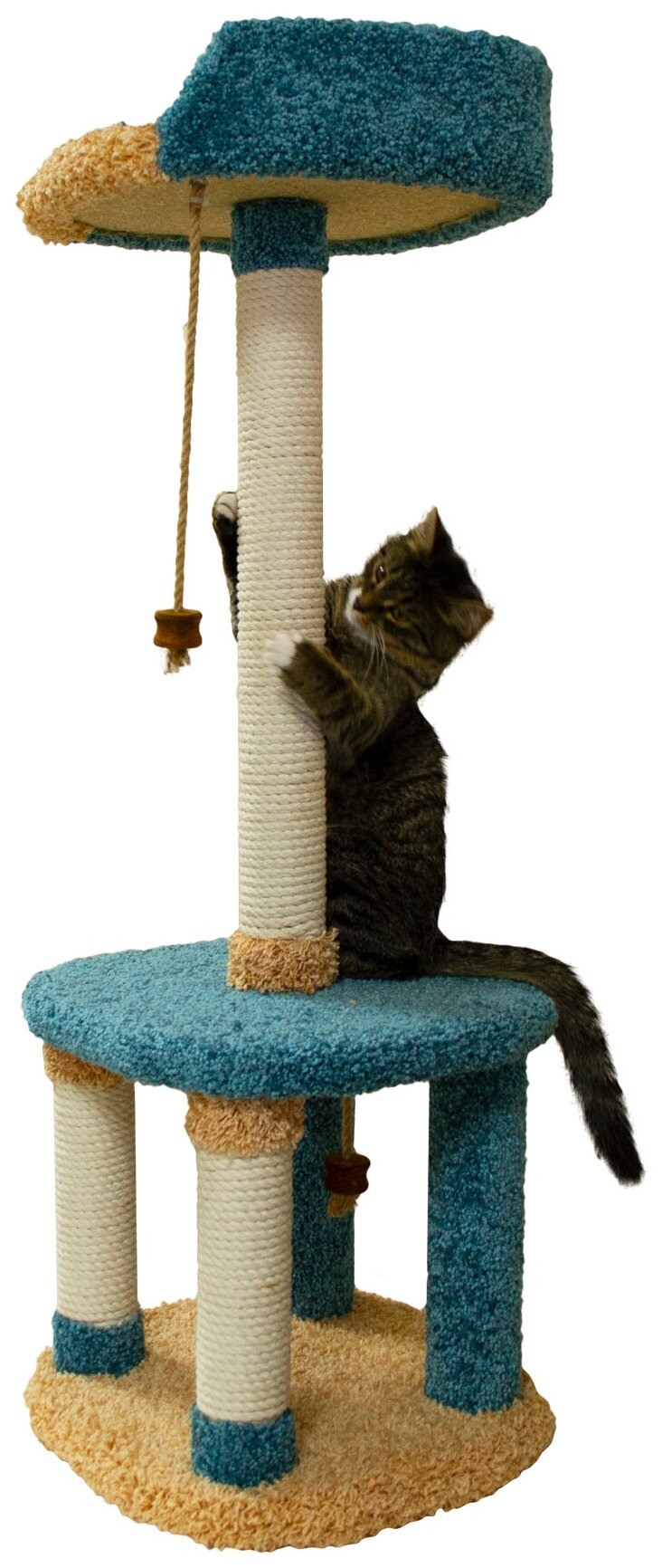 "Большой трон" в расцветке "москвичка-hs" игровой комплекс когтеточка для кошек и маленьких собак - фотография № 8