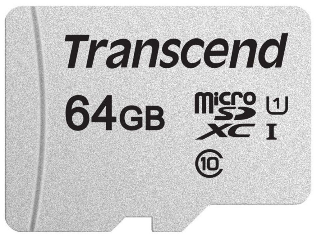 Карта памяти Transcend MicroSD 64GB UHS-I U1 | TS64GUSD300S-A