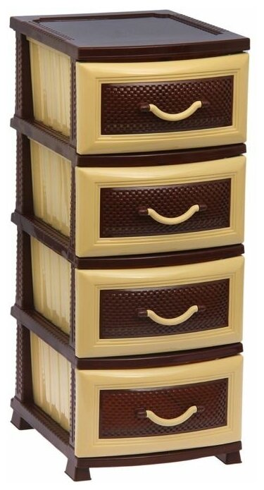 фото Комод 4-х секционный «Дельфин», цвет бежево-коричневый