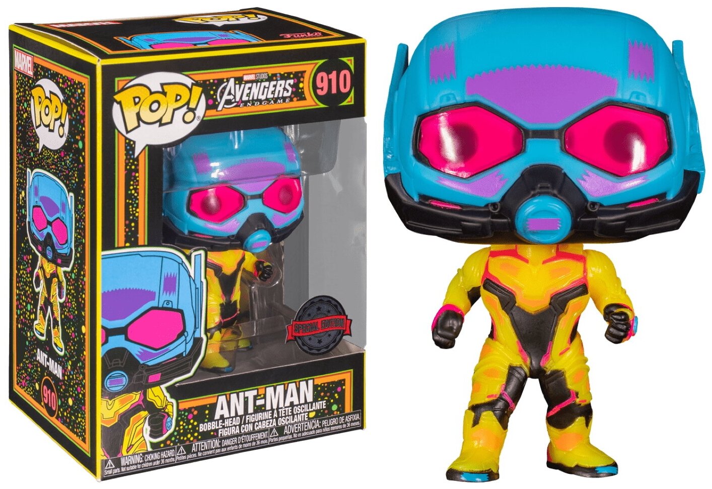 Фигурка Funko POP! Bobble Marvel Avengers Endgame Ant-Man (Black Light) (Exc) (910) 57927