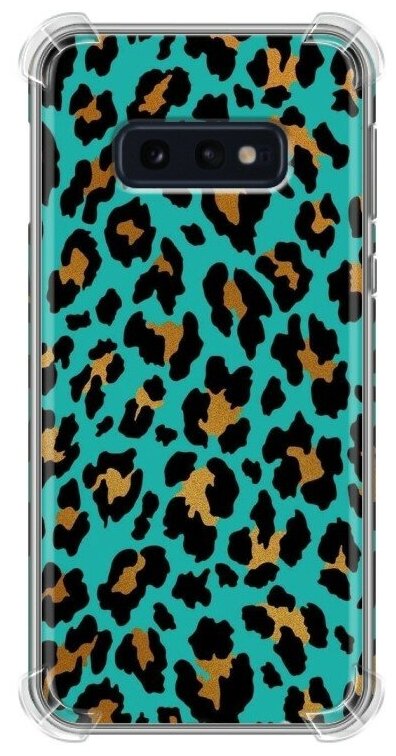 Дизайнерский силиконовый с усиленными углами чехол для Самсунг S10E / Samsung Galaxy S10e Леопард узор