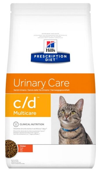 Сухой корм для кошек Hill's C/D Feline Urinary Stress лечение цистита и МКБ, с курицей 1.5 кг - фотография № 17