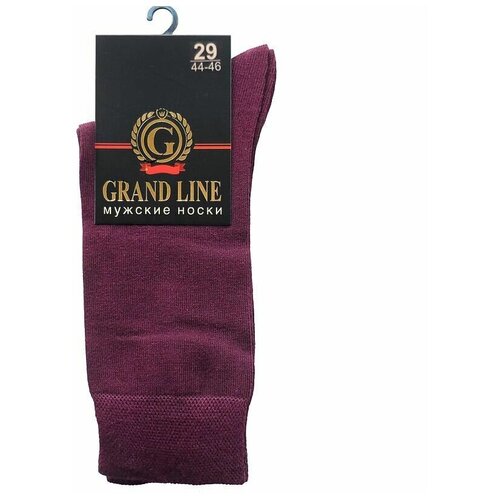 Носки GRAND LINE, размер 29, бордовый носки мужские grand line м 71 цвет бежевый размер 29 44 46