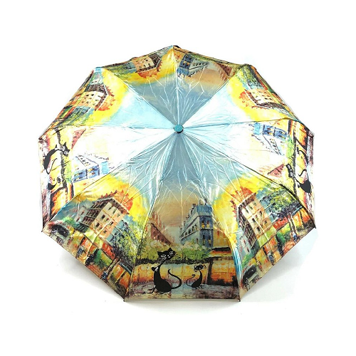 фото Смарт-зонт galaxy of umbrellas, автомат, 3 сложения, купол 105 см., 8 спиц, для женщин, мультиколор