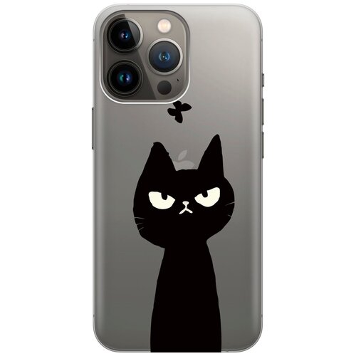 Силиконовый чехол на Apple iPhone 14 Pro / Эпл Айфон 14 Про с рисунком Disgruntled Cat силиконовый чехол на apple iphone 14 plus эпл айфон 14 плюс с рисунком disgruntled cat