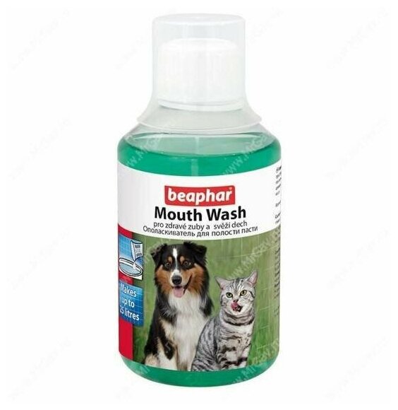 Mouth Water (Beaphar) ополаскиватель для полости пасти для кошек и собак, 250 мл - фотография № 2