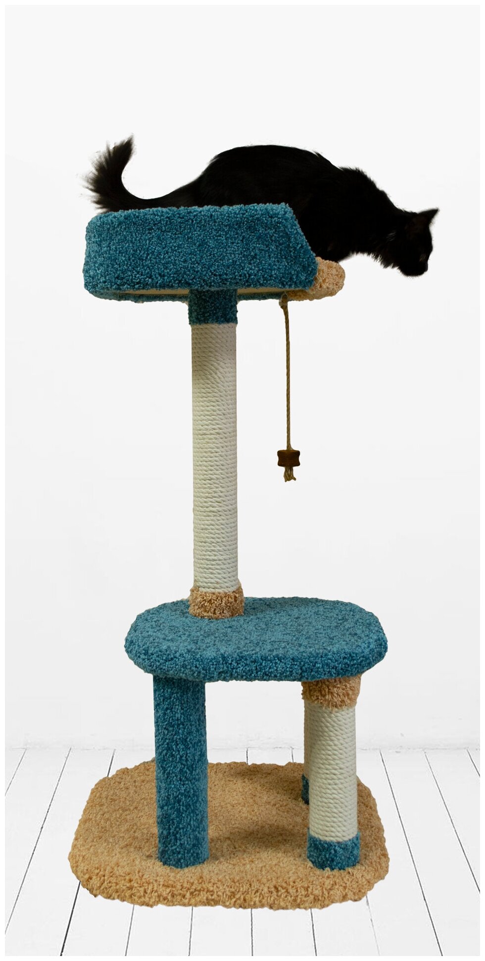 "Большой-трон 2.0" в расцветке "москвичка-hs" игровой комплекс когтеточка для кошек и маленьких собак - фотография № 4