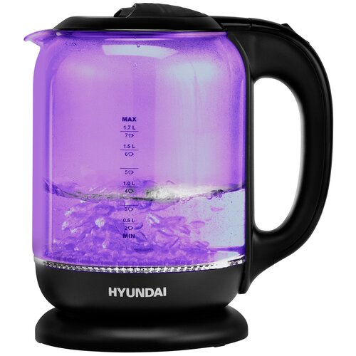 Чайник электрический Hyundai HYK-G5809 фиолетовыйчерный стекло 179000₽