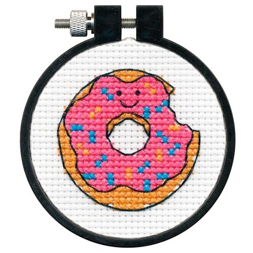 Dimensions Набор для вышивания Пончик,72-75972, 7 х 7 см dimensions набор для вышивания крестиком be a flamingo 12 7 х 17 7 см 65168