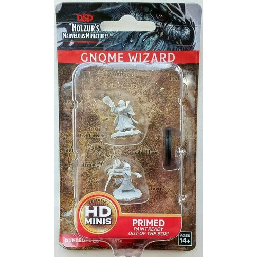 Гном (Gnome) Волшебник 20 мм. Набор из 2 грунтованных фигурок для настольных игр ДнД / Dungeons & Dragons