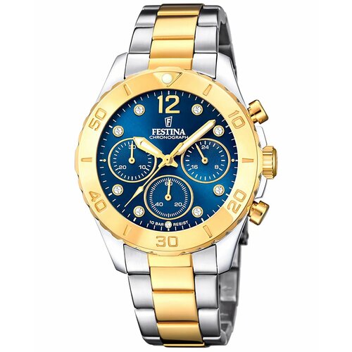фото Наручные часы festina boyfriend, серебряный/золотой/синий