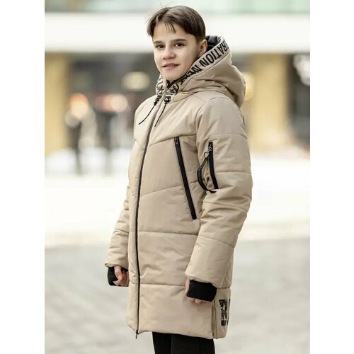 фото Пуховик batik, размер 176/88, бежевый