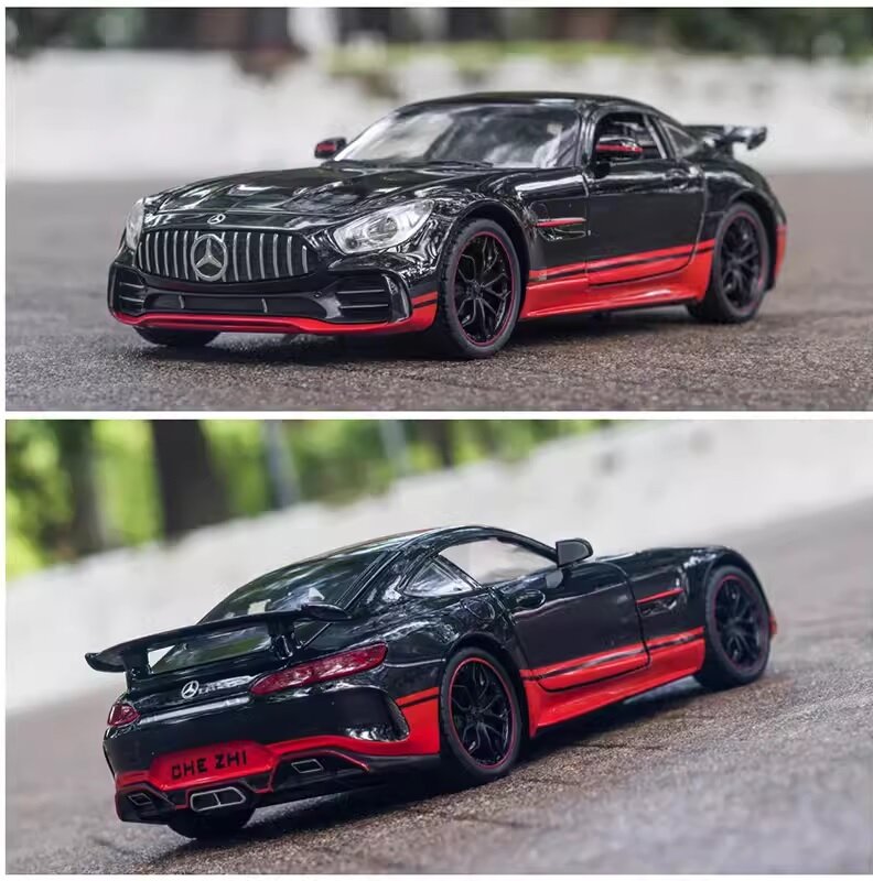 Модель металлическая мерседес AMG GT R с дымом звук свет инерция 1:24 (CZ121AD)